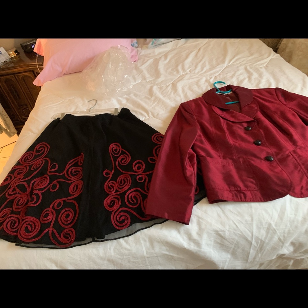 Beautiful skirt and jacket dinner suit